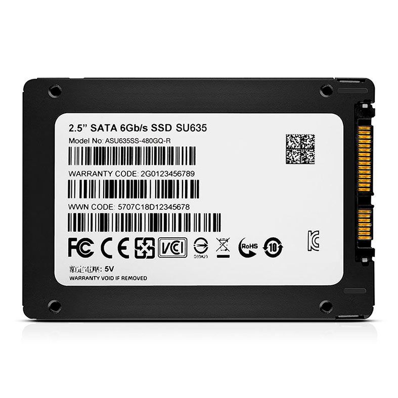 SSD Adata SU635, 480GB, SATA III 6GB/s, Leituras 520MB/s, Gravacao 450MB/s, ASU635SS-480GQ-R