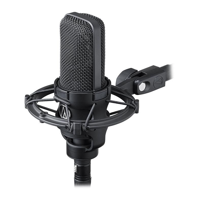 Microfone Audio Technica Condensador Cardioide Com Captacao Lateral XLR Preto, AT4033A