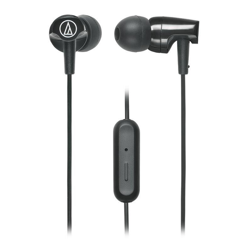 Fone de Ouvido Intra-Auriculares Audio-Technica SonicFuel ATH-CLR100IS, Drivers 8.5mm, Preto, ATH-CLR100IS BK