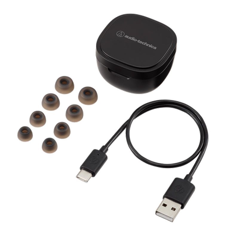 Fone de Ouvido Audio-Technica ATH-SQ1TW, Bluetooth, Preto, ATH-SQ1TW-BK