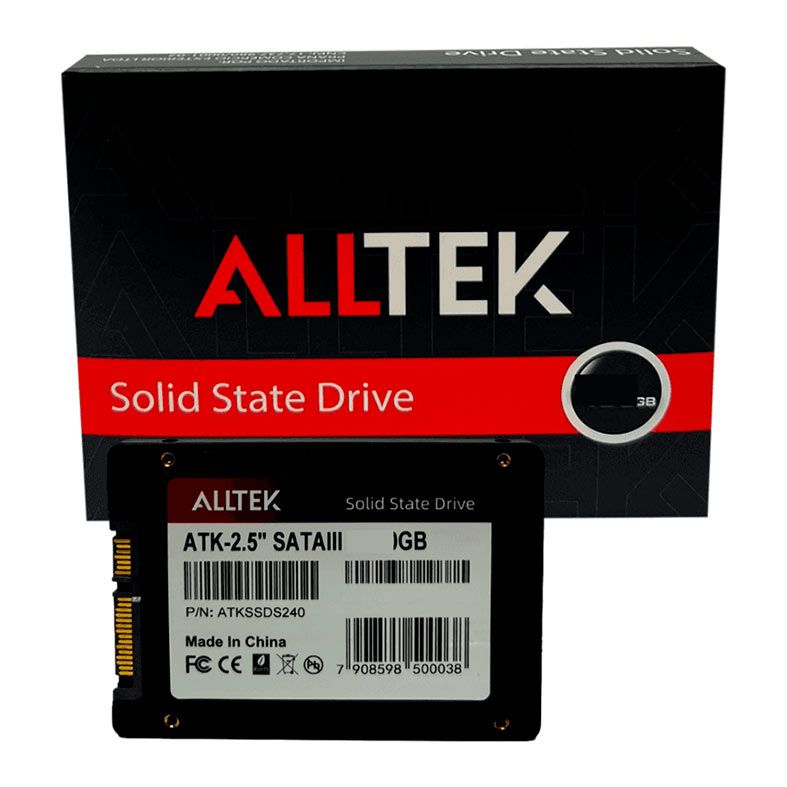 SSD ALLTEK, 240GB, Sata III 6GB/s, Leitura 570 MB/s, Gravacao 520 MB/s, ATK-240GB