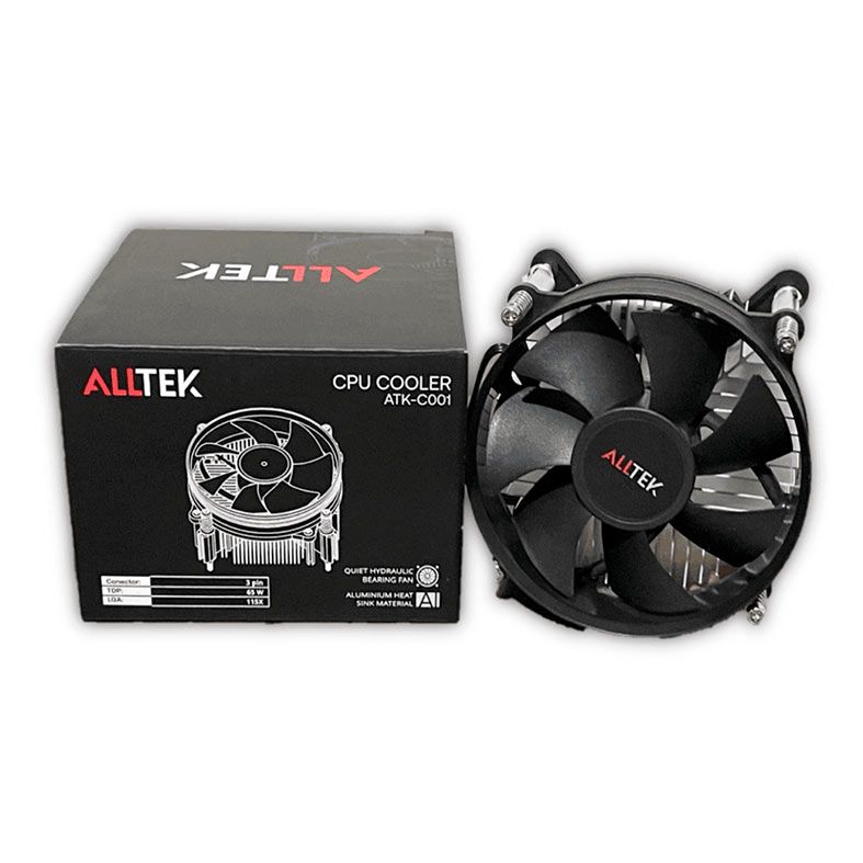 Cooler Para Processador Alltek ATK-C001, 90mm, Preto, ATK-C001