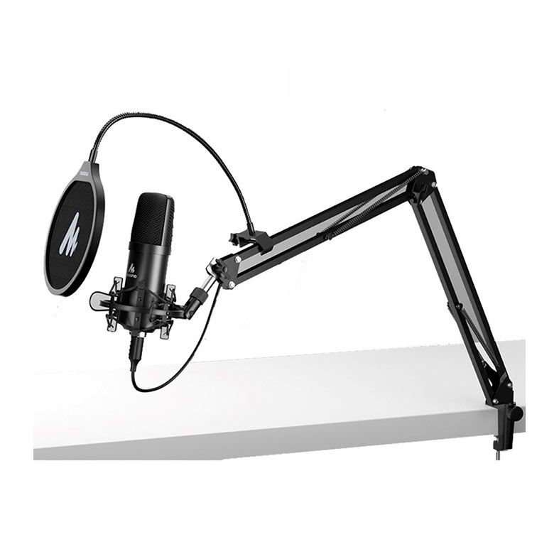 Kit de Microfone Para Podcast Maono AU-A04, USB, Preto, AU-A04