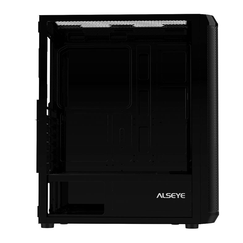 Gabinete Gamer Alseye Audin, Mid-Tower, Lateral de Vidro, Preto, AUDIN-B