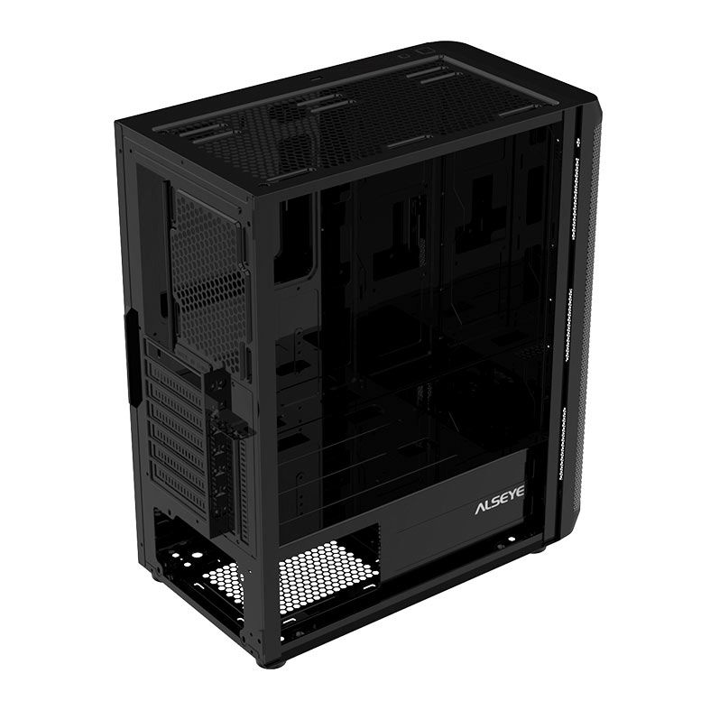Gabinete Gamer Alseye Audin, Mid-Tower, Lateral de Vidro, Preto, AUDIN-B