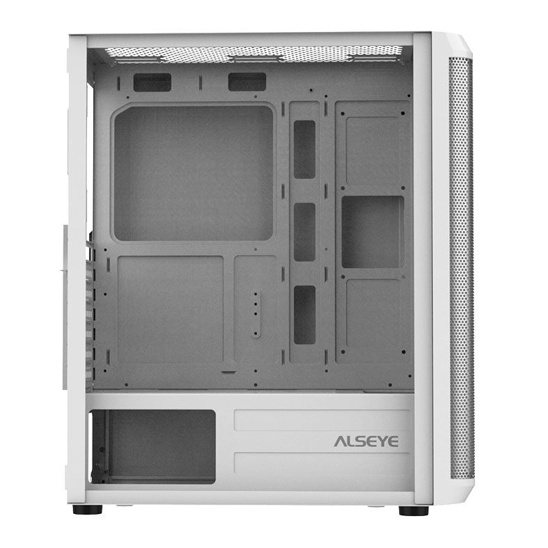 Gabinete Gamer Alseye Audin, Mid-Tower, Lateral de Vidro, Branco, AUDIN-W