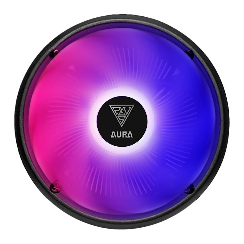 Cooler Para Processador Gamdias Aura GA1, Led Azul E Vermelho, 120mm, Preto, AURA-GA1