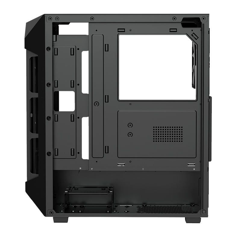 Gabinete Gamer Gamdias Aura GC1 Elite, RGB, Mid-Tower, Lateral De Vidro, Com 4 Fans, Preto, AURA-GC1-ELITE
