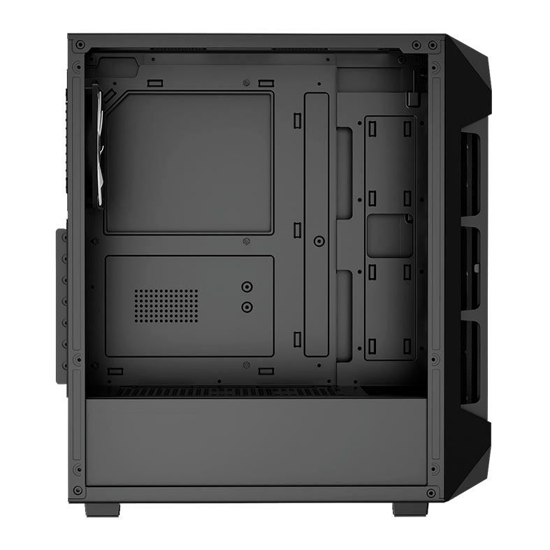 Gabinete Gamer Gamdias Aura GC1 Elite, RGB, Mid-Tower, Lateral De Vidro, Com 4 Fans, Preto, AURA-GC1-ELITE