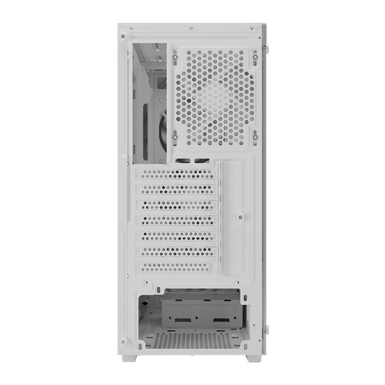 Gabinete Gamer Gamdias Aura GC1 Elite, RGB, Mid-Tower, Lateral De Vidro, Com 4 Fans, Branco, AURA-GC1-ELITEWH