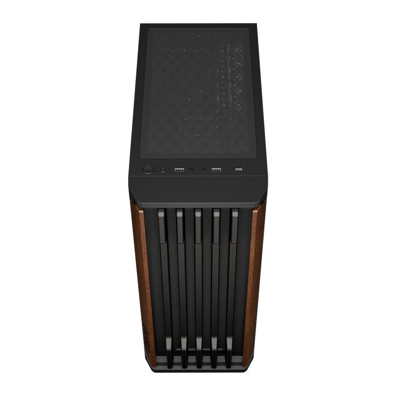 Gabinete Gamer Gamdias Aura GC11 Wood, Mid-Tower, Lateral De Vidro, Com 4 Fans, Preto, AURA-GC11-WOOD