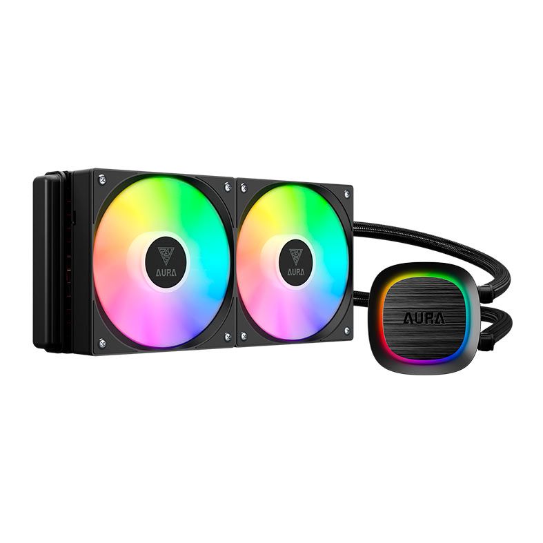 Water Cooler Gamdias Aura GL240 V2, ARGB, 240mm, Preto, AURA-GL240-V2