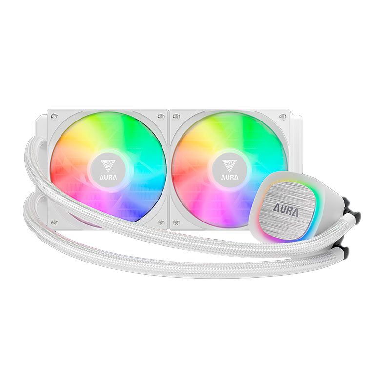 Water Cooler Gamdias Aura GL240 V2, ARGB, 240mm, Branco, AURA-GL240-V2WH