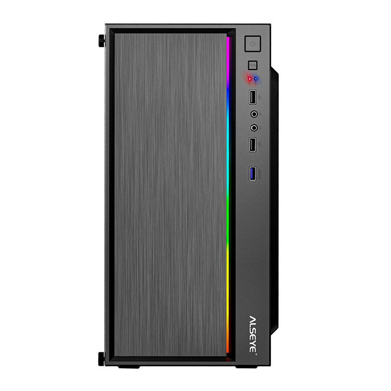 Gabinete Gamer Alseye Auro 1.0, Mid-tower, Lateral Acrilico, Preto, AURO1