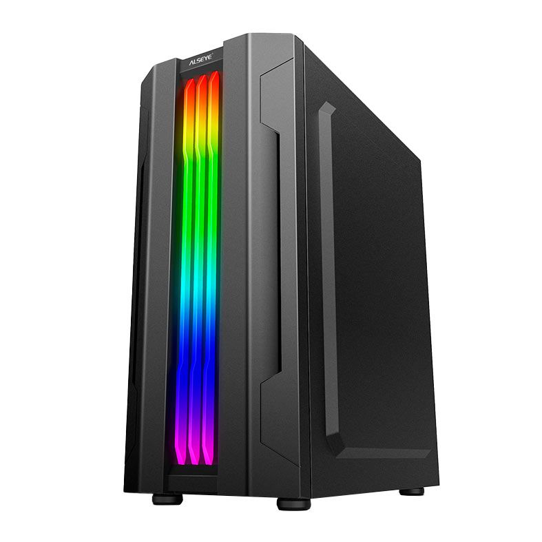 Gabinete Gamer Alseye Auro 3.0, Mid-Tower, Lateral de Vidro, Preto, AURO3