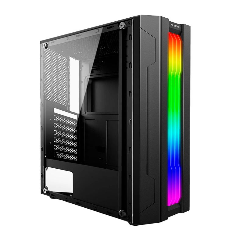 Gabinete Gamer Alseye Auro 3.0, Mid-Tower, Lateral de Vidro, Preto, AURO3