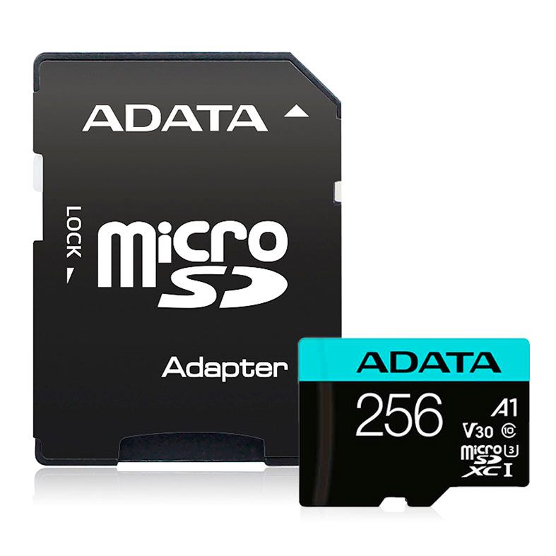 Cartao de Memoria Adata Premier Pro, 256GB, Micro SDXC + Adaptador, AUSDX256GUI3V30SA2-RA1