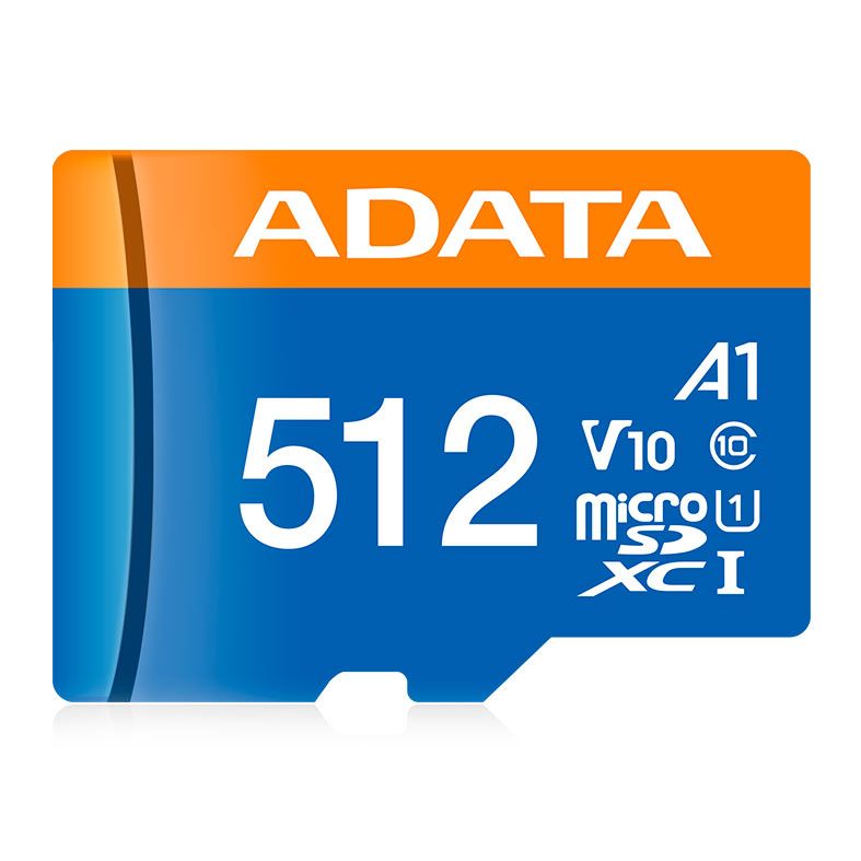Cartao de Memoria Adata, 512GB, MicroSDXC UHS-I, Com Adaptador, AUSDX512GUICL10A1-RA1