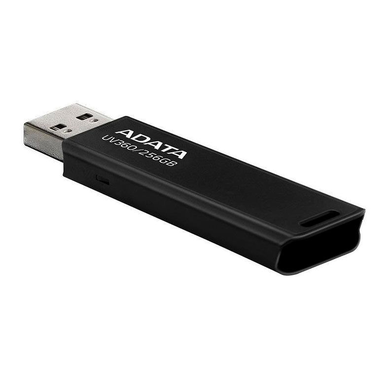 Pen Drive Adata UV360, 256GB, USB 3.2, Preto, AUV360-256-RBK