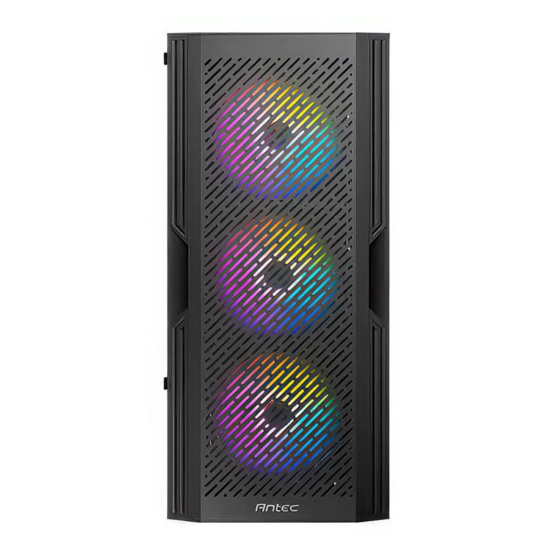 Gabinete Gamer Antec AX20 Elite, RGB, Mid-Tower, Lateral de Vidro, Com 4 Fans, Preto, AX20-ELITE-BK