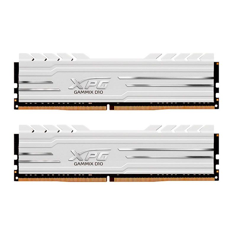 Memoria Adata XPG Gammix D10, 32GB (2x16GB), DDR4, 3200Mhz, C16, Branca, AX4U320016G16A-DW10
