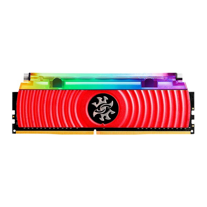Memória Adata XPG Spectrix D80 RGB 8GB (1x8) DDR4 3200MHz Vermelho, AX4U320038G16A-SR80