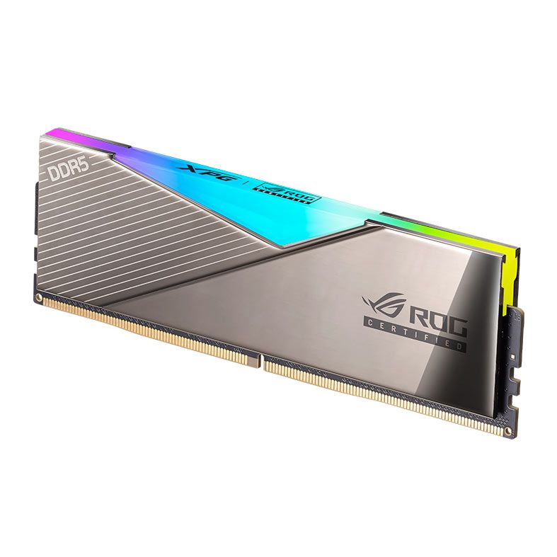 Memoria Adata XPG Lancer ROG Certified, RGB, 32GB (2x16GB), DDR5, 6600MHz, C32, Prata, AX5U6600C3216G-DCLARROG