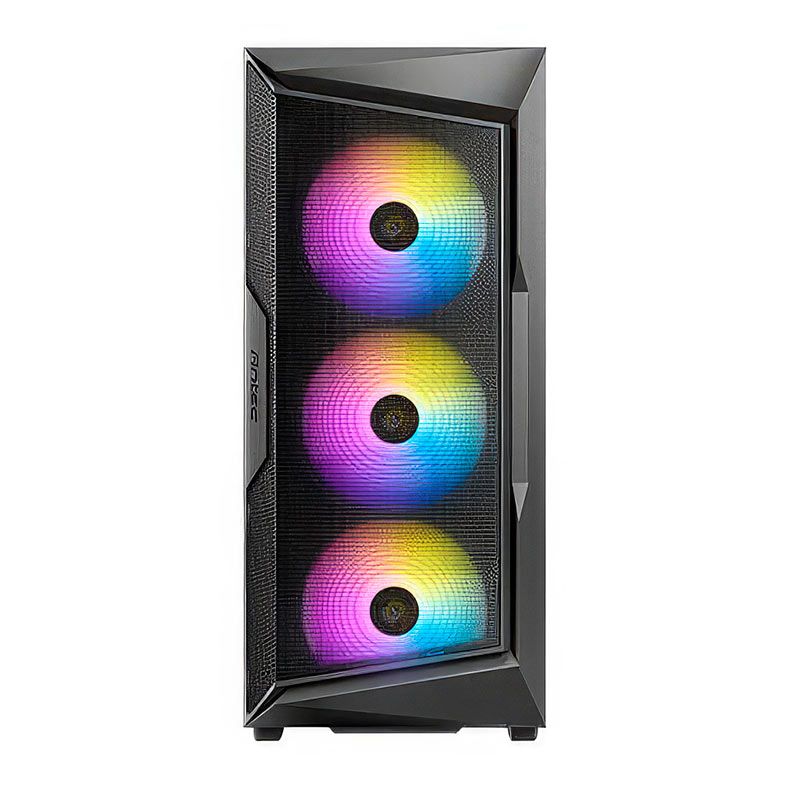 Gabinete Gamer Antec AX61 Elite, RGB, Mid-Tower, Lateral de Vidro, Com 4 Fans, Preto, AX61-ELITE