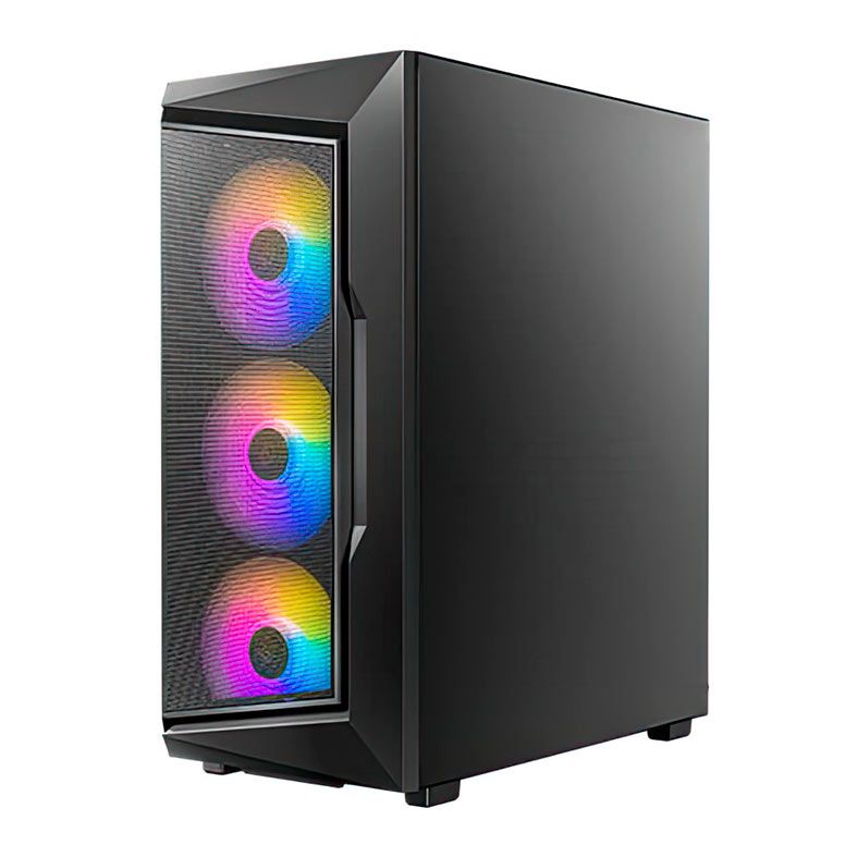 Gabinete Gamer Antec AX61 Elite, RGB, Mid-Tower, Lateral de Vidro, Com 4 Fans, Preto, AX61-ELITE