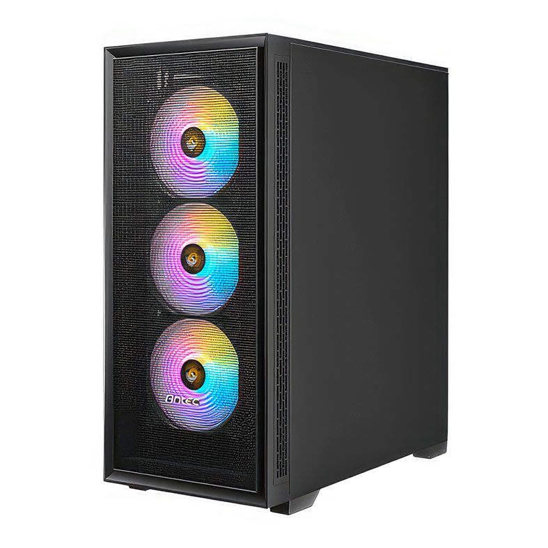 Gabinete Gamer Antec AX81 Elite, RGB, Mid-Tower, Lateral de Vidro, Com 4 Fans, Preto, AX81-ELITE-BK