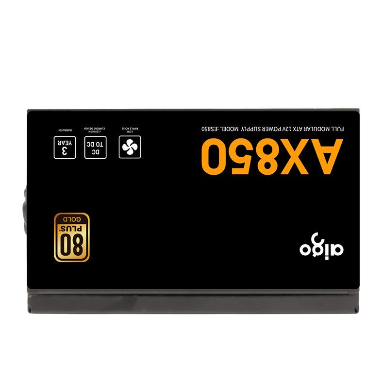 Fonte Aigo AX850, 850W, Full-Modular, 80 Plus Gold, Preto, AX850BK