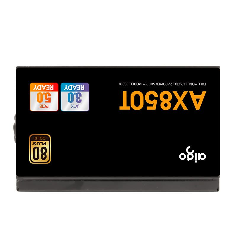 Fonte Aigo AX850T, 850W, Full-Modular, 80 Plus Gold, Preto, AX850TBK