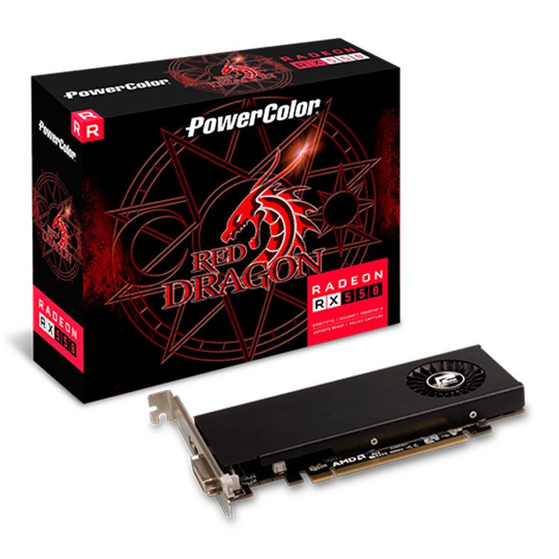 Placa de Video PowerColor Radeon RX 550 Red Dragon, 4GB, GDDR5, 128-bit, AXRX550-4GBD5-HLE