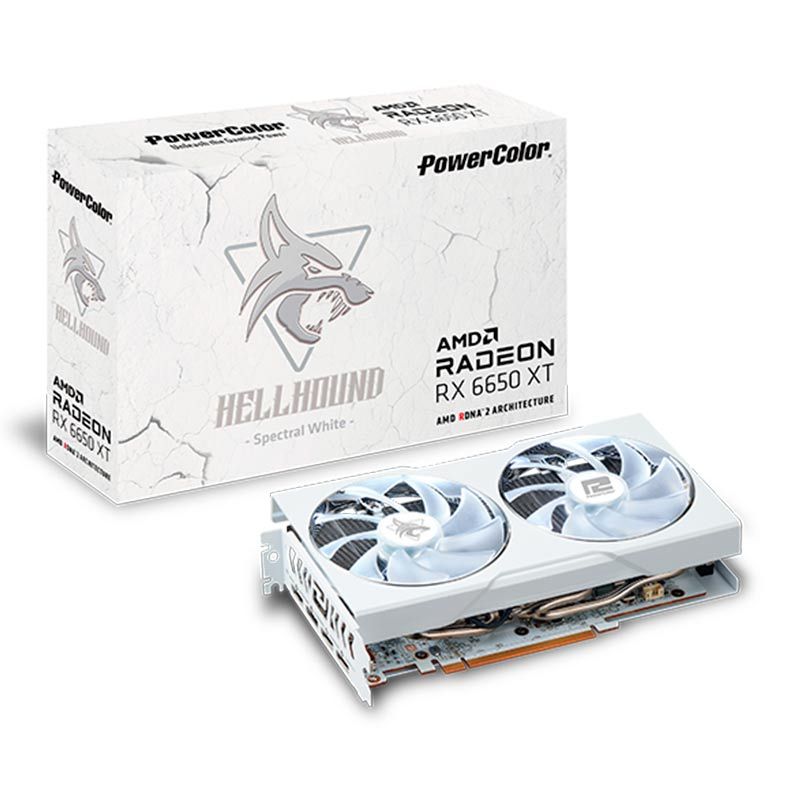 Placa de Video PowerColor Radeon RX 6650 XT Hellhound Spectral Edition OC, 8GB, GDDR6, 128-bit, AXRX-6650XT-8GBD6-3DHLV2/OC