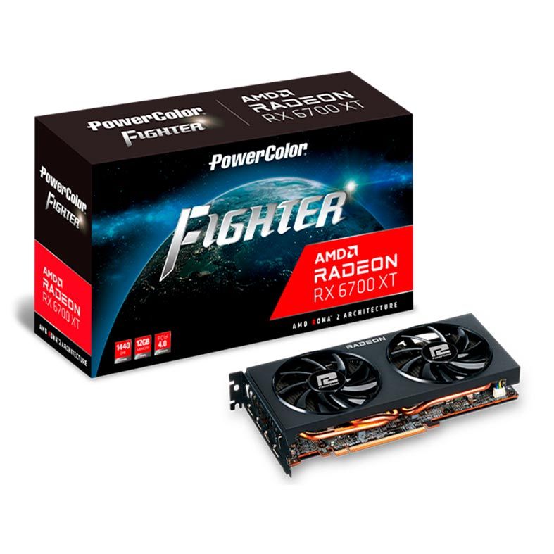 Placa de Vídeo PowerColor Radeon RX 6700 XT Fighter, 12GB, GDDR6, 192bit, AXRX-6700XT-12GBD6-3DH