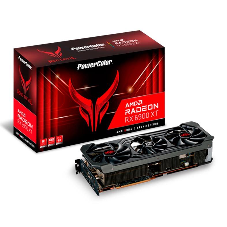 Placa de Video PowerColor Radeon RX 6900 XT 16GB Red Devil 256-bit, AXRX 6900XT 16GBD6-3DHE/OC