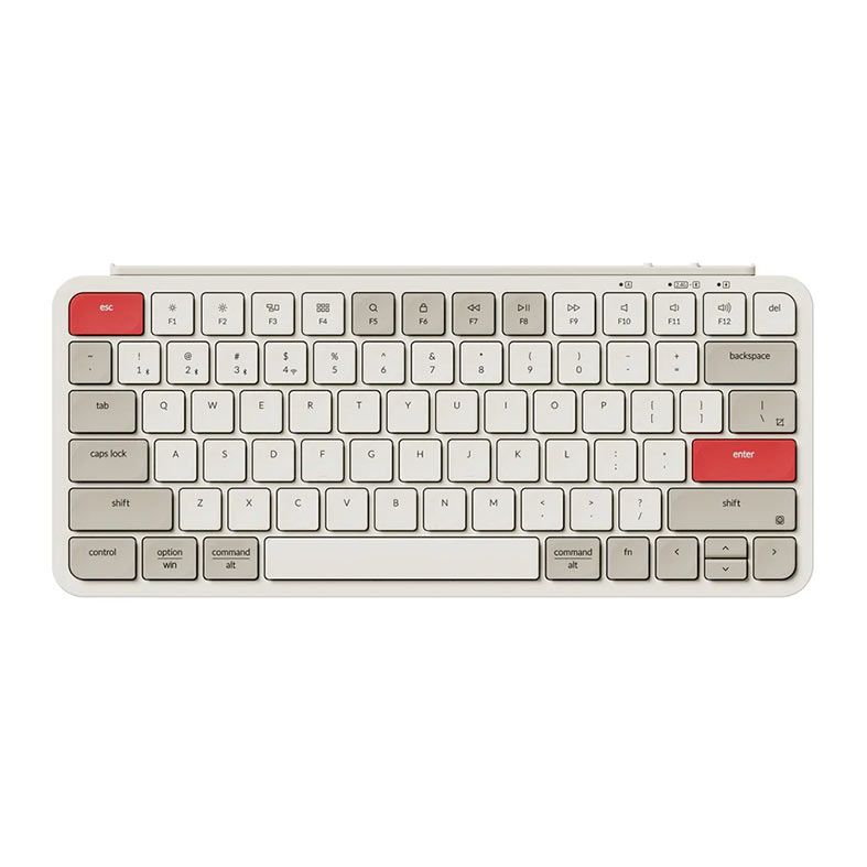 Teclado Keychron B1 Pro Ultra Slim, Wireless, Vermelho Retro, B1P-K13