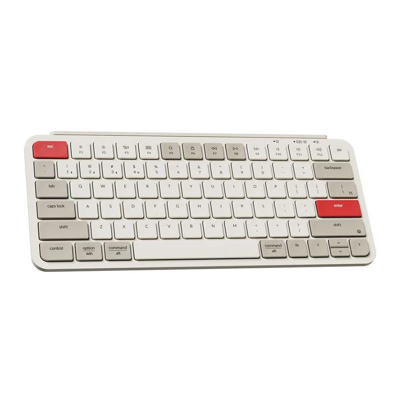 Teclado Keychron B1 Pro Ultra Slim, Wireless, Vermelho Retro, B1P-K13