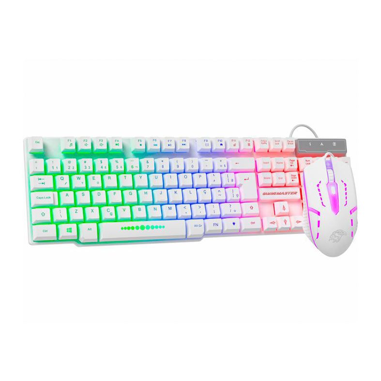 Kit Teclado e Mouse K-MEX KMW52MOA8, ABNT2, 1000DP, USB, Branco, B2KMW5228U2CB2X