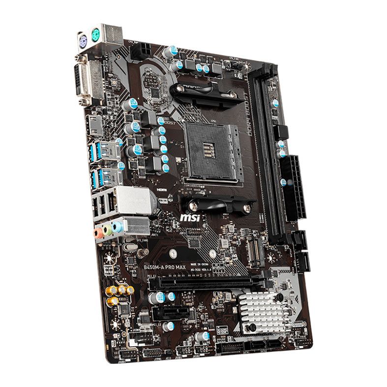 Placa Mae MSI B450M-A Pro Max, DDR4, Socket AM4, M-ATX, Chipset AMD B450, B450-A-PRO-MAX