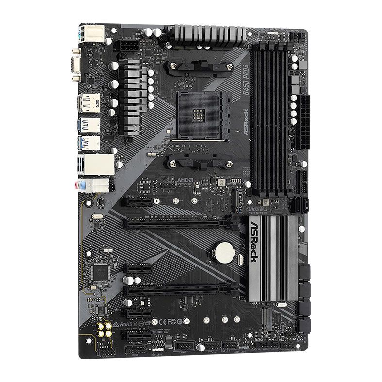 Placa Mae ASRock B450 PRO4 R2.0, DDR4, Socket AM4, ATX, Chipset AMD B450, B450 PRO4 R2.0