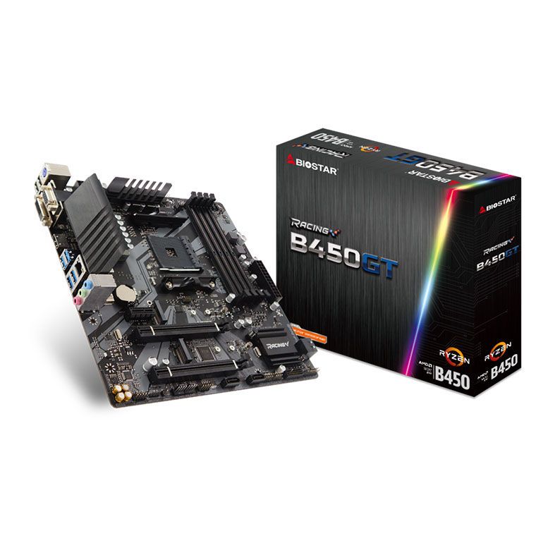 Placa Mae Biostar Racing B450GT DDR4 Socket AM4 Chipset AMD B450 | Pichau