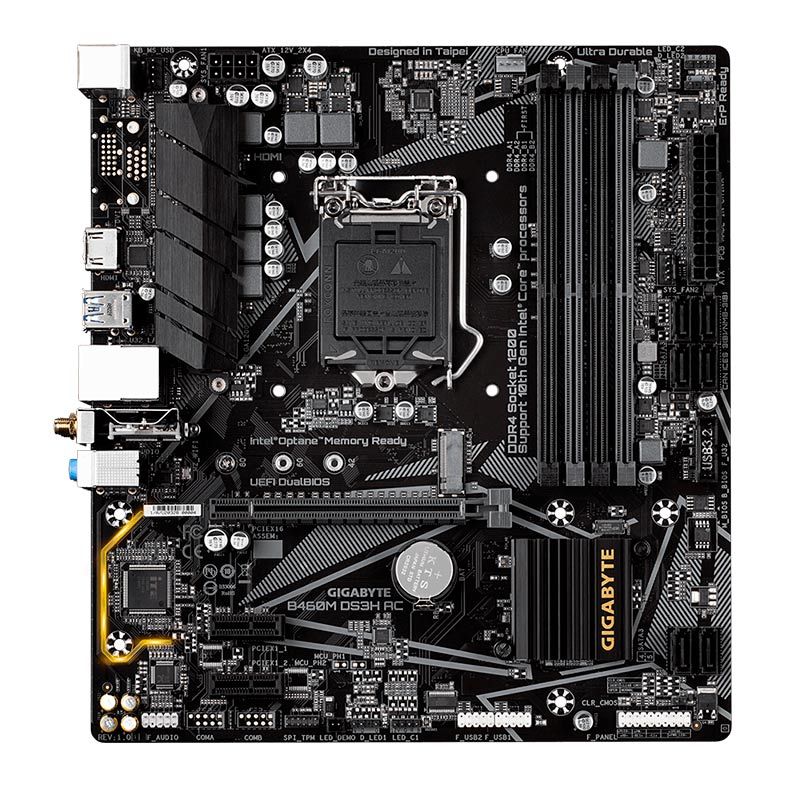 Placa Mae Gigabyte B460M DS3H AC DDR4 Socket LGA1200 Intel B460 Pichau