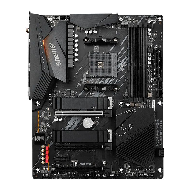 Placa Mae Gigabyte B550 Aorus Elite AX V2, WiFi, DDR4, Socket AM4, ATX, Chipset AMD B550, B550-AORUS-ELITE-AX-V2