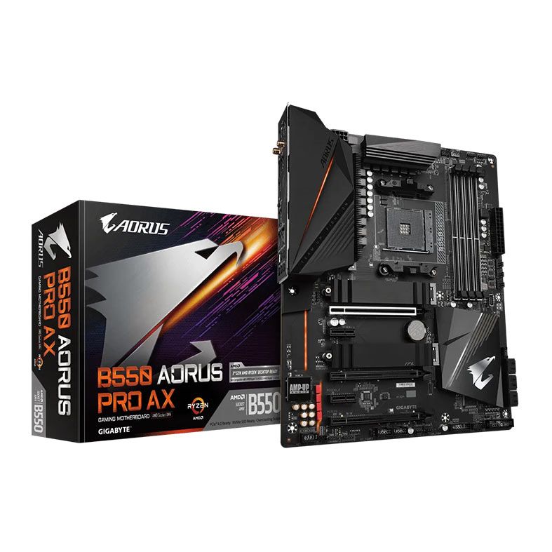 Placa Mae Gigabyte B550 Aorus PRO AX, WiFi, DDR4, Socket AM4, ATX, Chipset AMD B550, B550-AORUS-PRO-AX