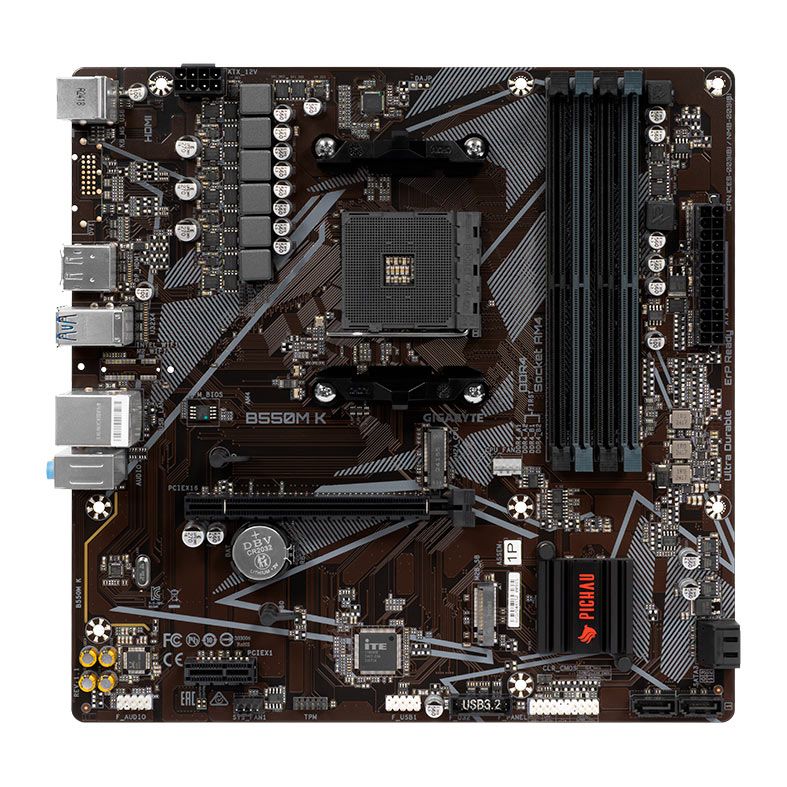 Placa Mae Pichau B550M K, DDR4, Socket AMD AM4, M-ATX, Chipset AMD B550 ...