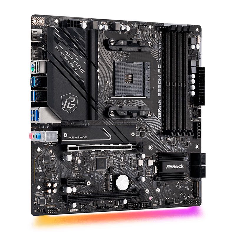 Placa Mae AsRock B550M PG Riptide, DDR4, Socket AM4, M-ATX, Chipset AMD B550, B550M-PG-RIPTIDE
