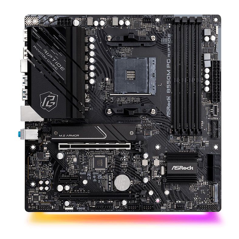 Placa Mae AsRock B550M PG Riptide, DDR4, Socket AM4, M-ATX, Chipset AMD B550, B550M-PG-RIPTIDE