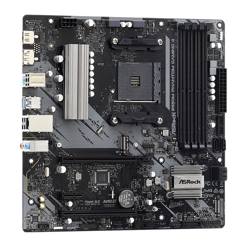 Placa Mae AsRock B550M Phantom Gaming 4, DDR4, Socket AM4, M-ATX, Chipset AMD B550, B550M-PHANTOM-GAMING-4