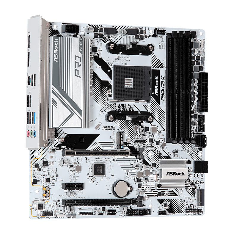 Placa Mae AsRock B550M PRO SE, DDR4, Socket AMD AM4, M-ATX, Chipset AMD PRO565, B550M-PRO-SE
